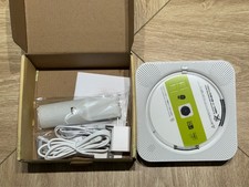 Portable Bluetooth 5.1 CD Player w/ HiFi Sound Speakers, FM Radio... WHITE