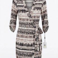 Polyester wrap dress, Calvin Klein, NEW with tags, snakeskin print midi dress wi