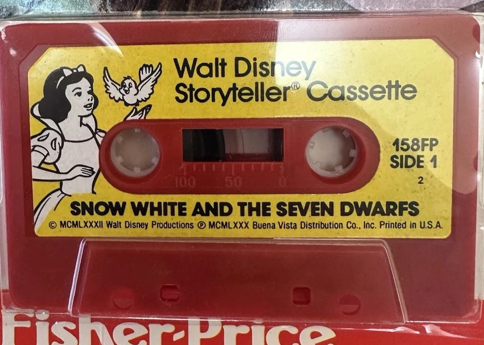 1984 Walt Disney Snow White and the Seven Dwarfs Storyteller Cassette Tape -New - Image 2 of 3