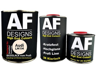 FÜR Audi LM1M Albaster 2,5L Autolack Set Klarlack Härter