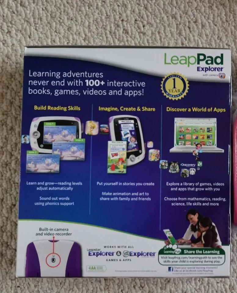 LeapPad  Explorer Learning Tablet Pink -Need change battery /Unopened/Unused - Image 3 of 4