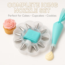 Kit Decoración Pasteles Mangas Duyas Boquillas con Contenedor Set de Reposteria