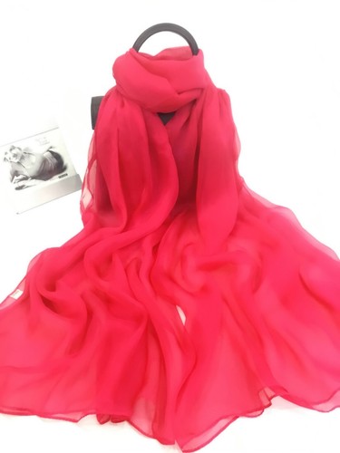 shawls Silk Chiffon 100% silk large Scarves / shawls in Thirteen Vibrant Colours - Picture 8 of 17