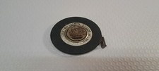 Cinta métrica Lufkin Ni-Clad sastre carpintero 50 pies acero verde oscuro vintage