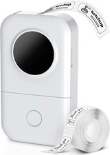 Mini Label Maker/Portable Bluetooth Printer w/ Tape Inkless  Rechargeable White