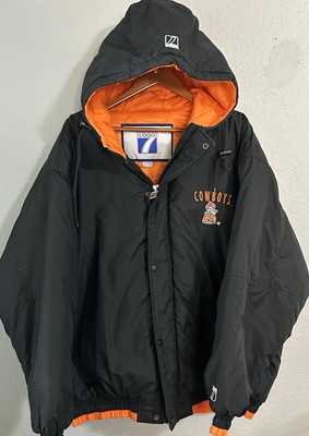 Vintage Oklahoma State OSU Cowboys Logo 7 Puffer Jacket Size Large XL POKES