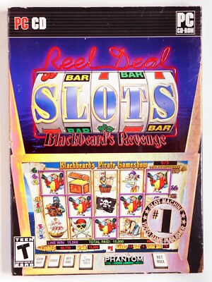 Reel Deal Slots: Blackbeard's Revenge (PC, 2008) Incomplete (No Disc 2)PC CD-Rom