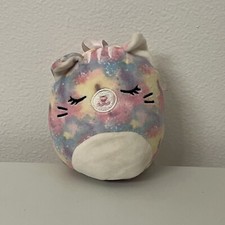 Tiny Squishmallow 4 Erika The Cat. Tie Dye. Key Chain