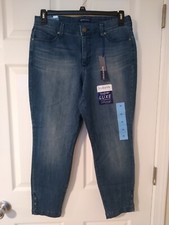 Bandolino Lisbeth Curvy Skinny Crop Stretch Jeans  Size 10   New  RT003K 