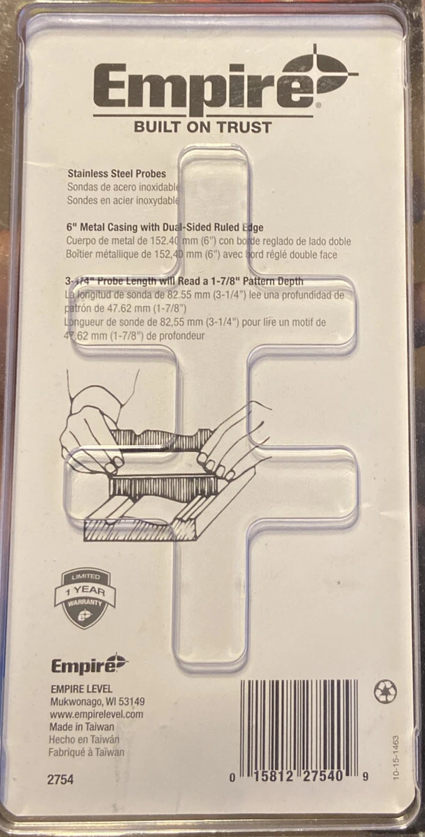 Empire stainless outlet steel contour gauge