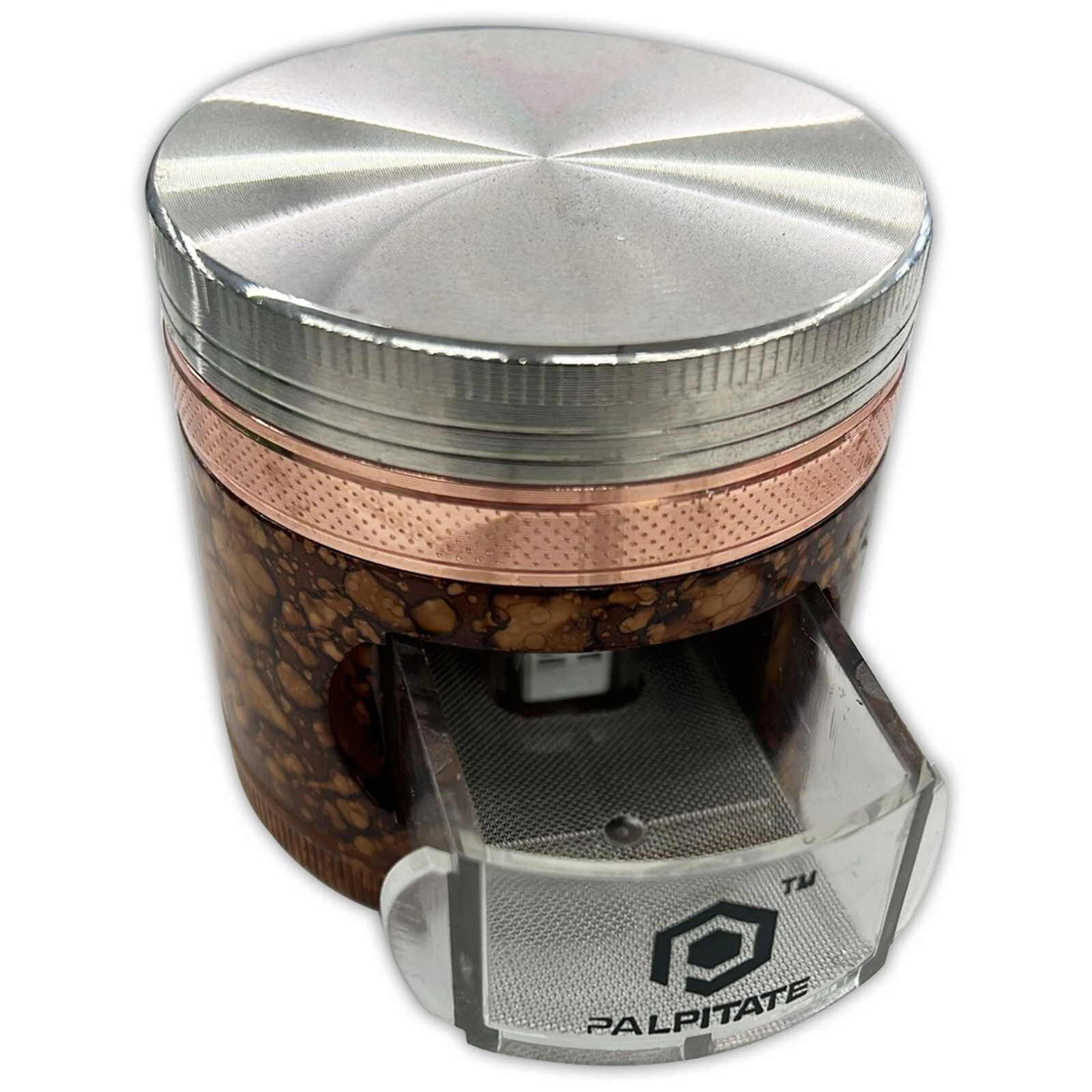 Tobacco Herb Spice Grinder Smoke 2.16" inch 5-Piece Crusher Magnetic Metal Lid