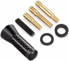 Car Antenna Tuning Fin Aesthetic Black Carbon Universal Look + Adapters