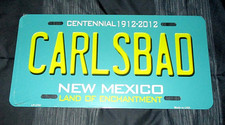 CARLSBAD NEW MEXICO Metal License Plate #03 - NEW