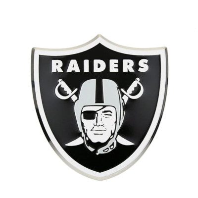 AUTHENTIC NFL LAS VEGAS RAIDERS Auto Car Truck SUV VAN Real Chrome Metal Emblem