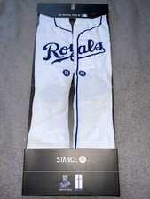 Stance MLB Kansas City Royals Home Jersey Crew Baseball SOCKS White Large Witt R