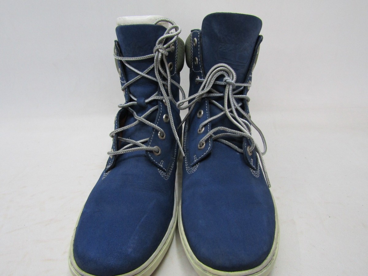 Timberland Mens Size 10.5 M Blue Leather Laces Ankle Caual  display picture 1