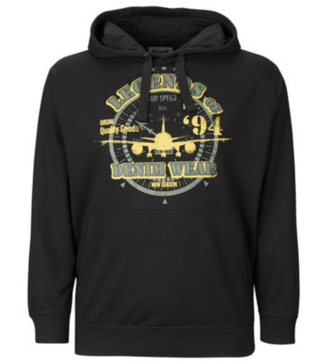 Identic Mens Hooded Sweatshirt Hoodie Hooded Pullover Sweat Jacket Size 4XL 6XL