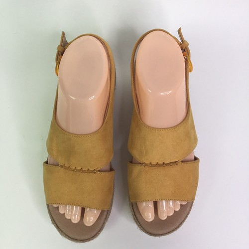Dr. Scholls Catch 22 Espadrilles Wedge Slingback Gold Yellow Sandal Size 6 M - Picture 4 of 10