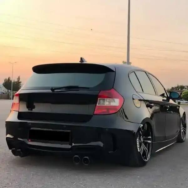 For BMW 1 Series E81 E87 118i 120i 2005-2011 Gloss Carbon Rear Roof Spoiler Wing