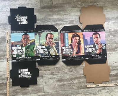 GRAND THEFT AUTO V Store Display Fold Up Promo Box GTA Video Game