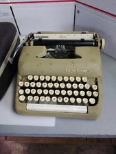 Vintage Smith Corona Silent Super Portable  Typewriter in Case Gray/Green thumbnail