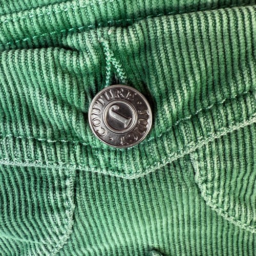 Juicy Couture Corduroy Pants Flare Size 27 Low Rise Green Y2K Made in USA - Picture 5 of 7
