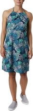 Columbia - Women's Armadale II Halter Top Dress, Dolphin Feathery Leaves, XS