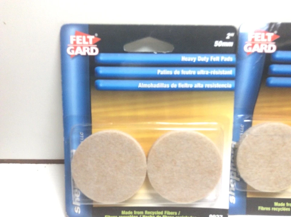 (2) Almohadillas para muebles de fieltro autoadhesivas de 2" Shepherd Hardware nuevas Foto 3 de 4