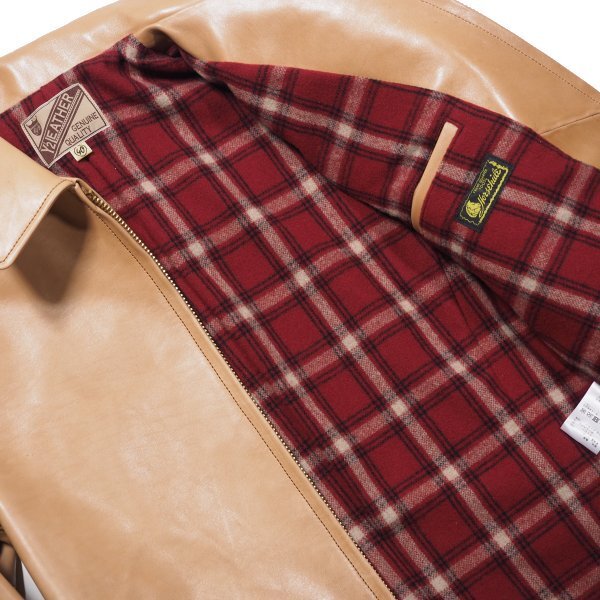 Last One Y'2 Leather KR-42 Kakishibu Horse Single Riders Jacket 38 40 ...