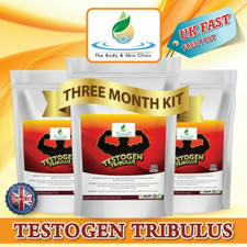 3 x TRIBULUS TERRESTRIS CAPSULES - Strong 95% Saponins Vegan 100% Natural Pills