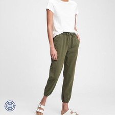 NWT GAP Pull-On Joggers Womens Size Small Cactus Green Utility Drawstring
