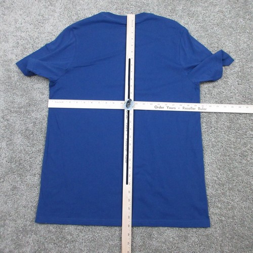 Adidas Shirt Mens Large Blue Amplifier Big Logo Sport Basic T-Shirt Graphic Tee - Picture 6 of 9