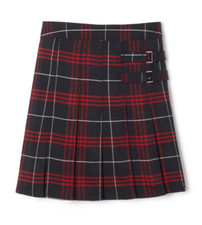 French toast Plaid Pleated Two-Tab Skort Navy Red