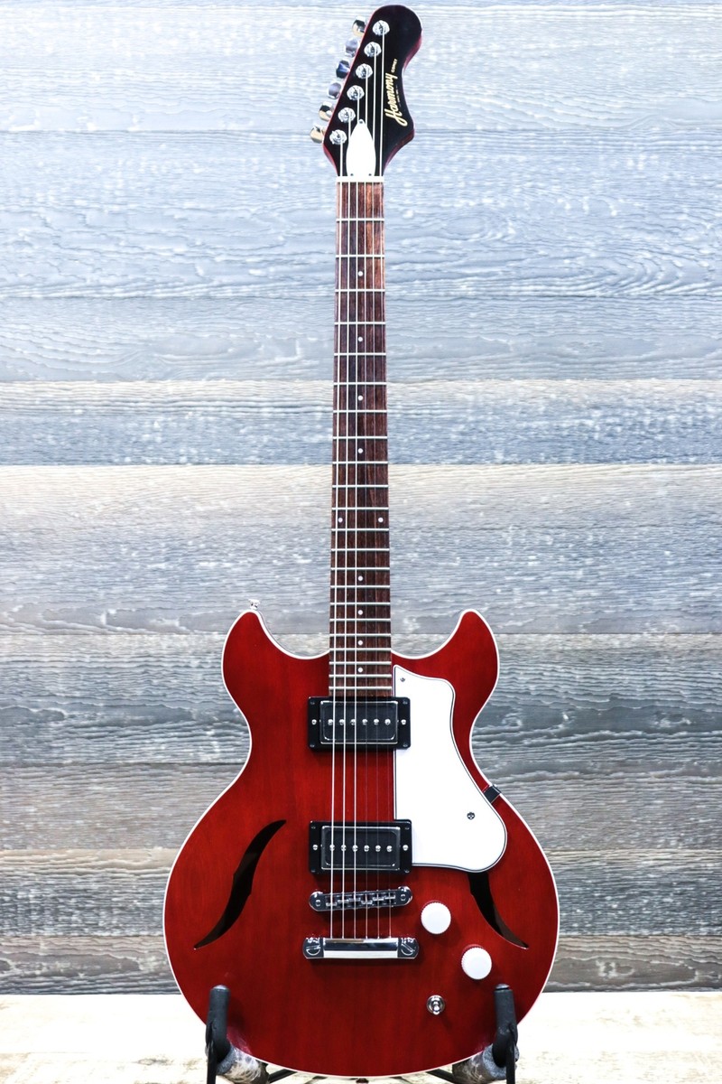 Harmony Comet Semi-Hollow Body Premium Tonewoods Trans Red