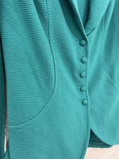 Dina Be Teal Button Up Blazer Sz Small
