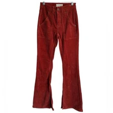 The Normal Brand Cranberry High Rise Corduroy Flare Pant Size 24