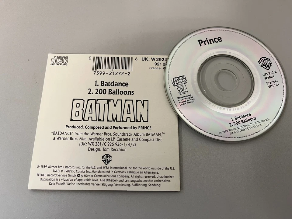 Prince – Batdance - 3" Mini CD Single © 1989 (from BATMAN OST) - Bild 2 von 2