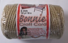 Pepperell Bonnie Macrame Craft Cord 6mm 100yd Jute Color