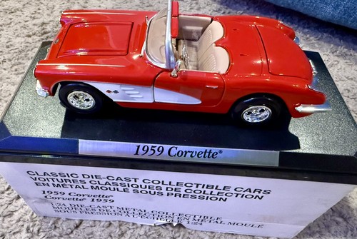 Motor Max Maßstab 1:24 1959 Corvette rot Diecast mit Box - Bild 2 von 4