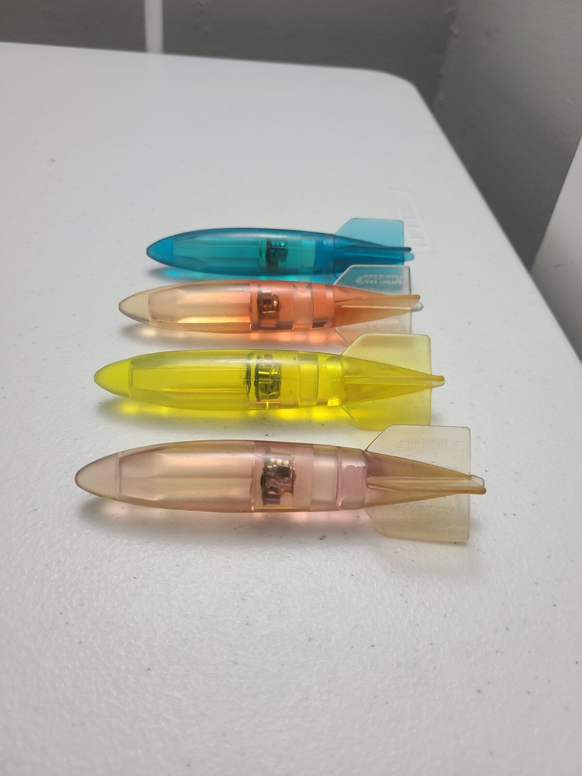 Swimways Toypedo Gliding Rocket Pool Toys 5" Water Toy Lot of 4 LED