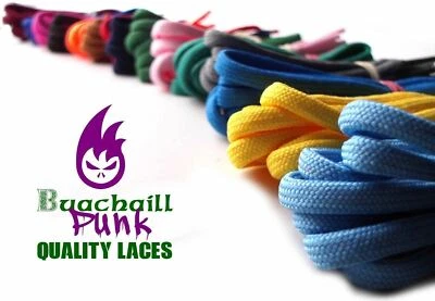 BUACHAILL PUNK Cordones para botas de colores 400 cm para caminar senderismo fuertes extra largos redondos muy
