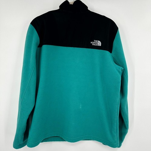 The North Face Jacket Mens Large Blue Fleece Side Pockets Quarter Zip Pullover - Picture 3 of 10