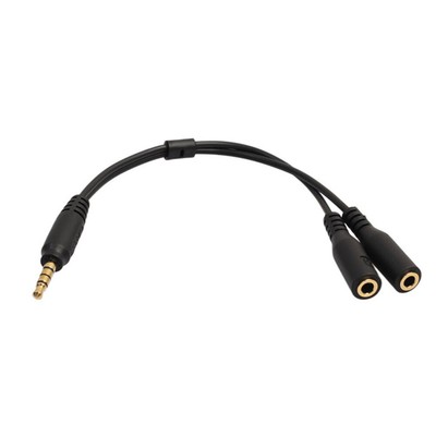 3.5mm Stereo Audio Male to 2 Female 