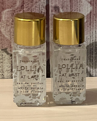 2X LOLLIA At Last 17 White Petals Rice Flower Parfum Mini