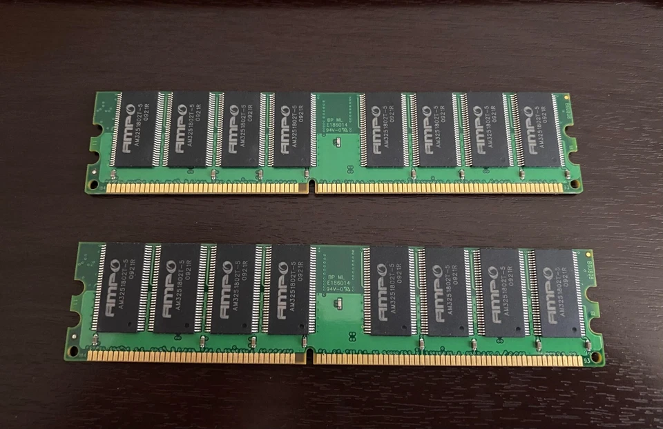 AMPO 3AMD1400-2GK-R DDR1 400Mhz 1GB Desktop Computer RAM Memory Card (2x) - Image 2 of 2