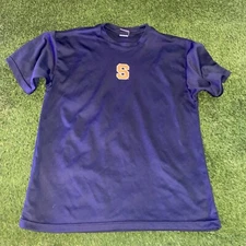 Syracuse Orange Shirt Mens Medium Navy Blue short Sleeve Gear for Sports NCAA