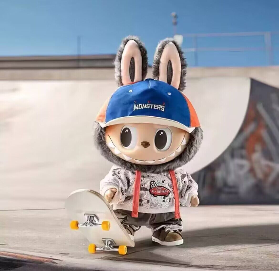 100% Genuine POPMART Vinyl LABUBU VANS Big Plush Doll BROWN 100% Genuine POPMART Vinyl LABUBU VANS Big Plush Doll BROWN