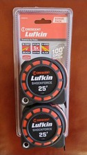 2 Pack NEW Crescent Lufkin Shockforce 25' Tape Measure Bonus Pack Measuring Tape