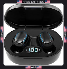 Wireless Headphones, True Wireless Earbuds with Led Display Charging Case, HD