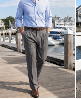 Lauren Ralph Lauren Gray Pleated Dress Pants 34x34 Stretch Trouser Quiet Luxury